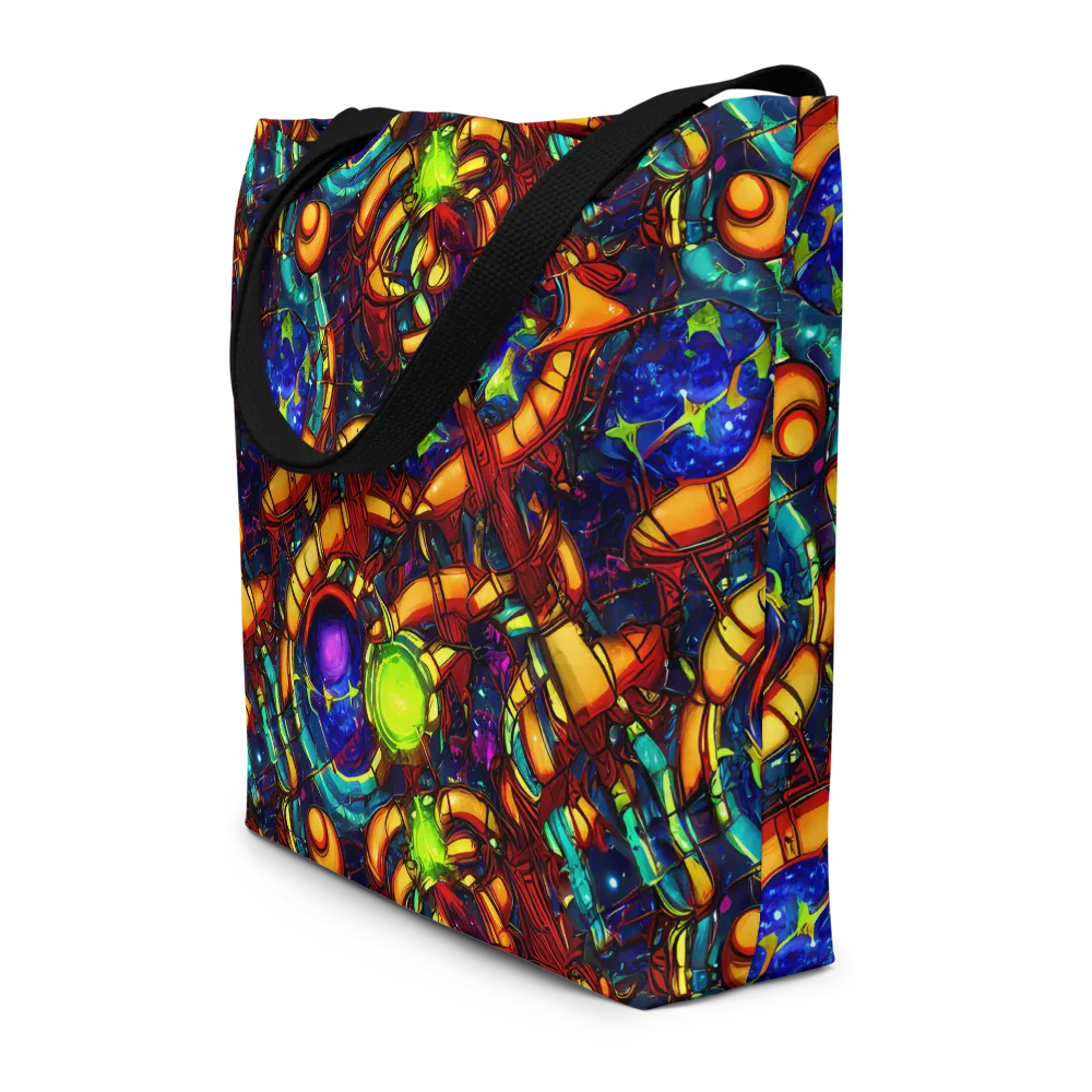 Radiant Machinery on Large Tote Bag W/ Pocket — Front