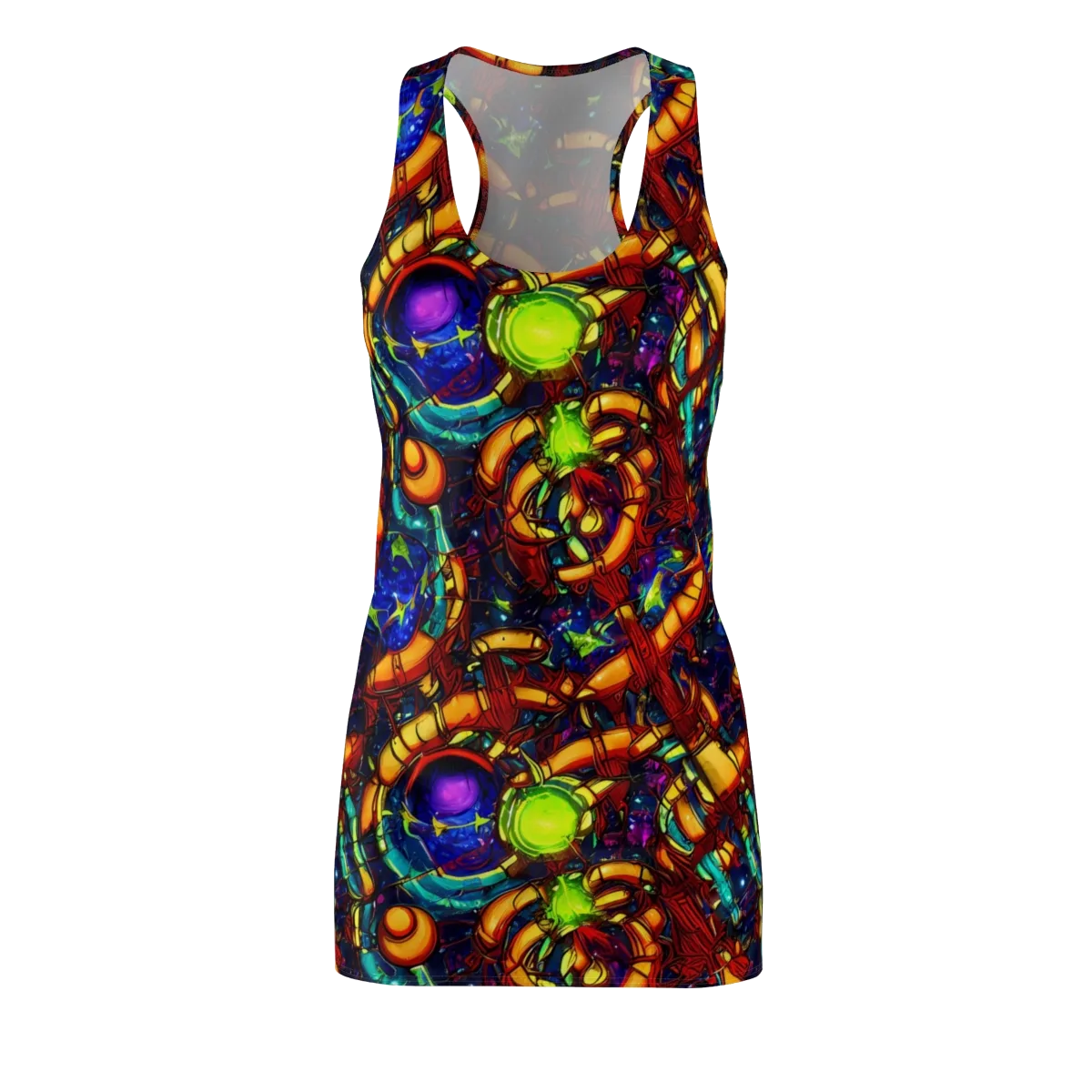 Radiant Machinery on Racerback Dress — Front