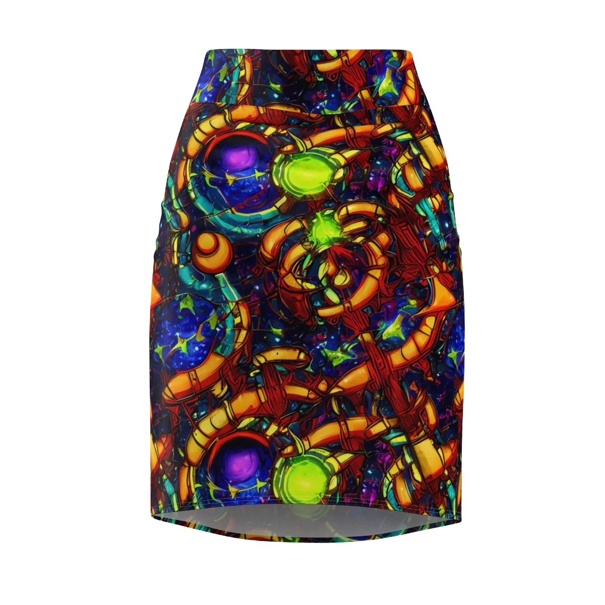Radiant Machinery on Pencil Skirt — Front