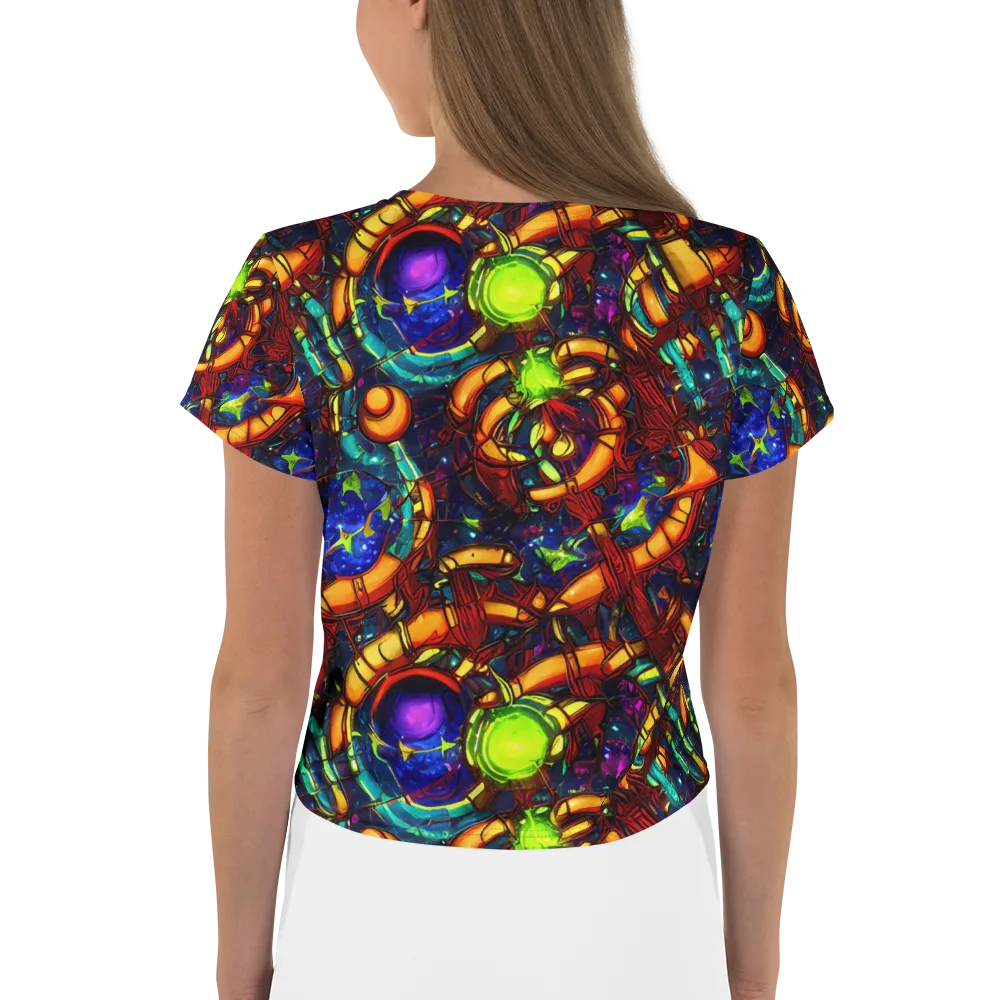 Radiant Machinery on Crop Tee — Back