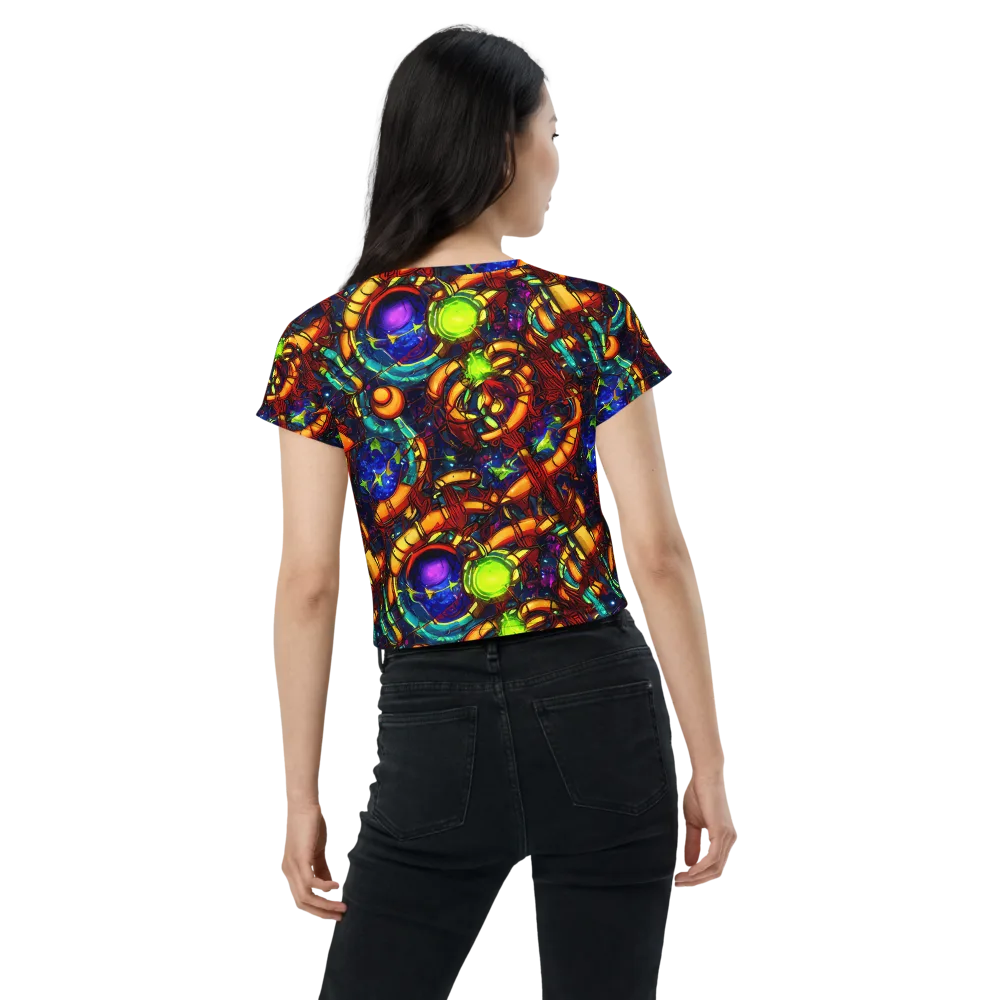 Radiant Machinery on Crop Tee — Back