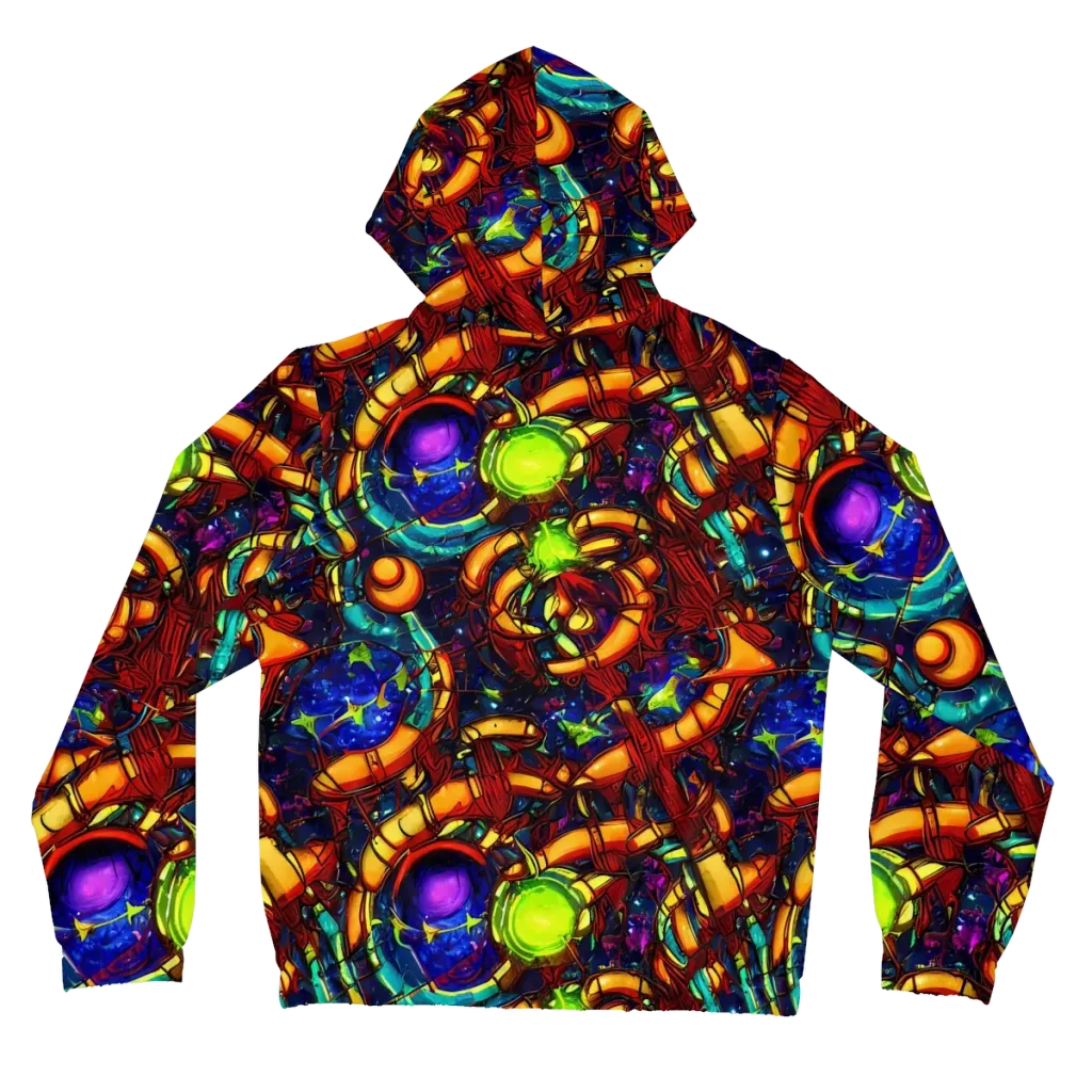 Radiant Machinery on Women's Full-Zip Hoodie — Back