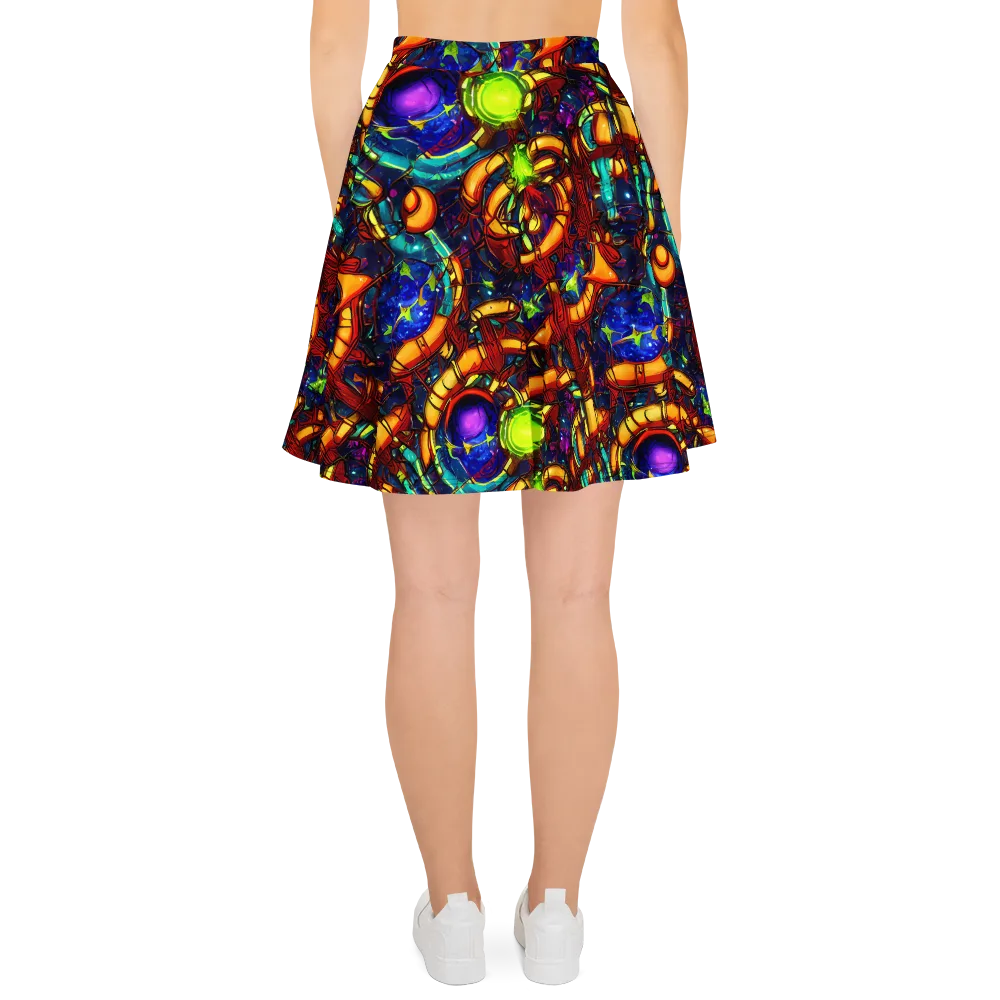 Radiant Machinery on Skater Skirt — Back