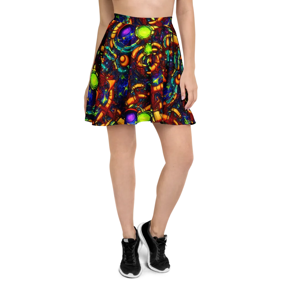 Radiant Machinery on Skater Skirt — Front
