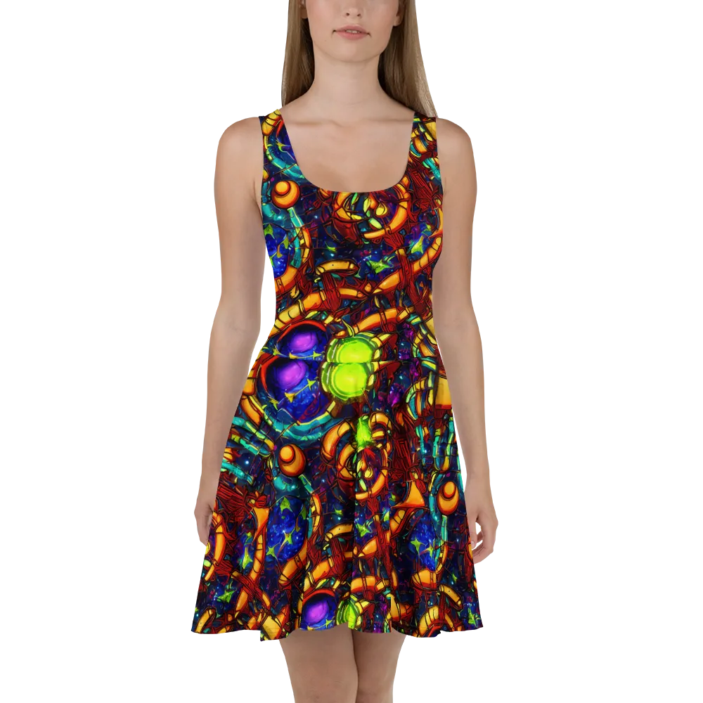 Radiant Machinery on Skater Dress — Front