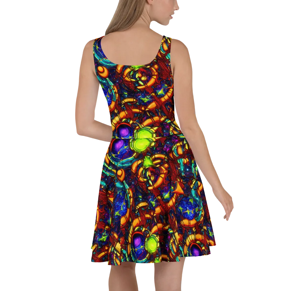 Radiant Machinery on Skater Dress — Back