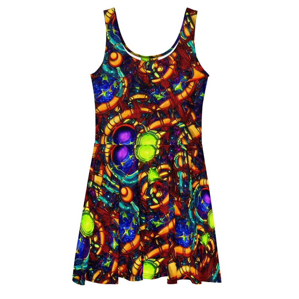 Radiant Machinery on Skater Dress — Front