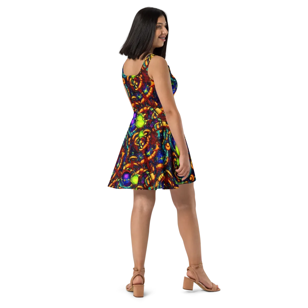 Radiant Machinery on Skater Dress — Right