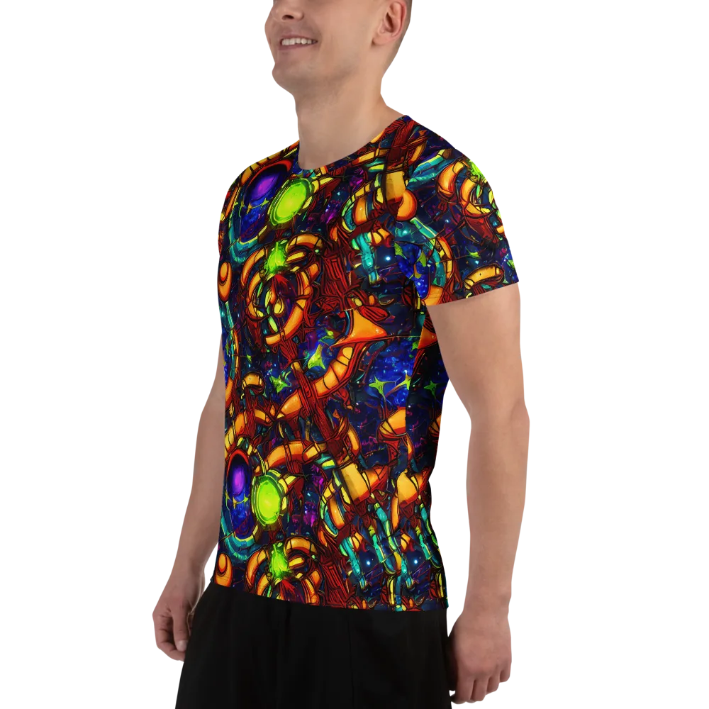 Radiant Machinery on Men's Athletic T-Shirt — Left