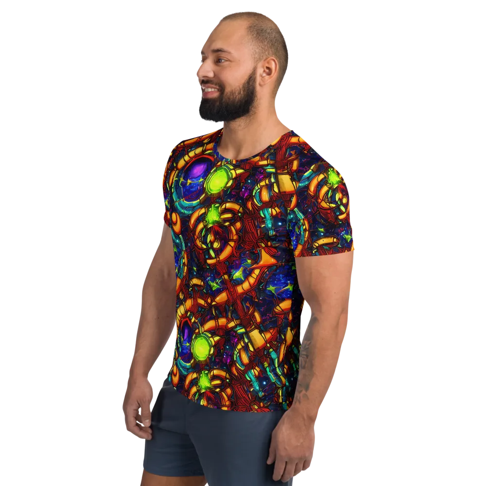 Radiant Machinery on Men's Athletic T-Shirt — Left