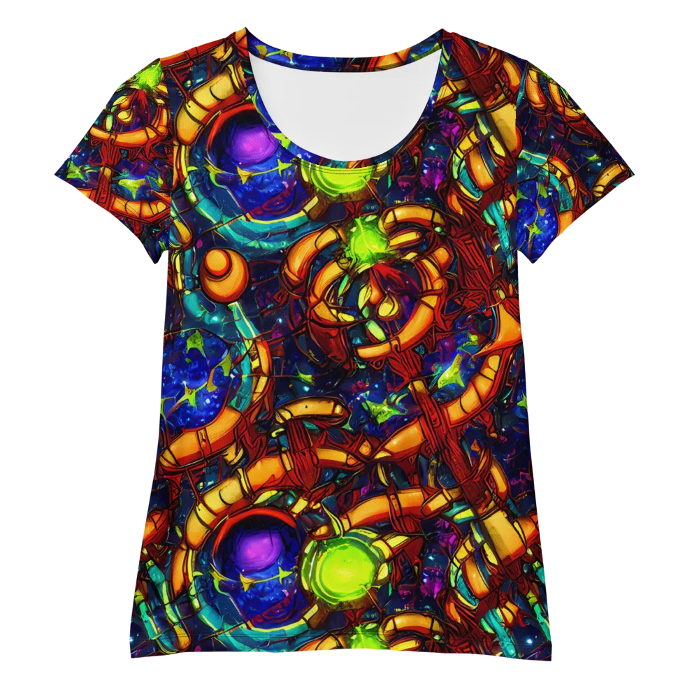 Radiant Machinery on Women's Athletic T-Shirt — Front