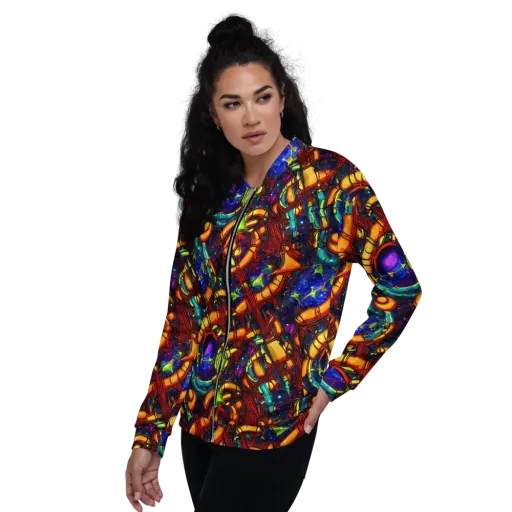 Radiant Machinery on a Bomber Jacket