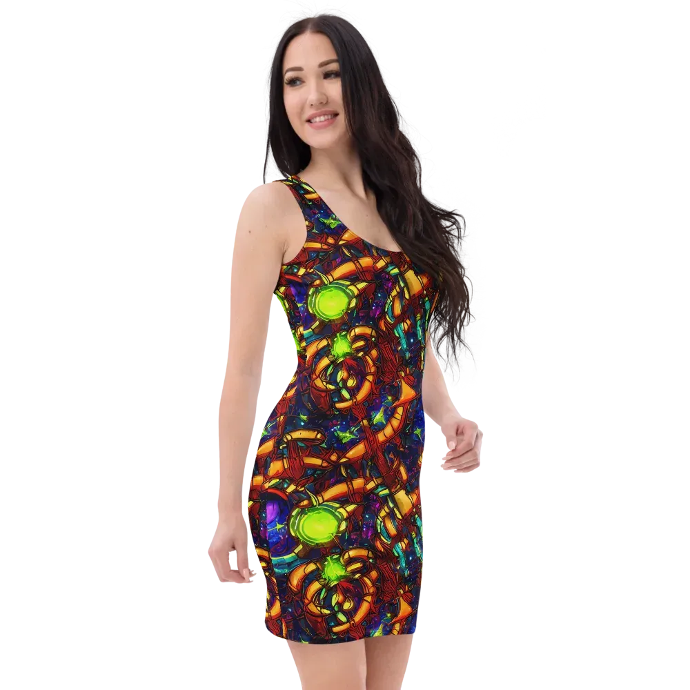 Radiant Machinery on Bodycon Dress — Right Front