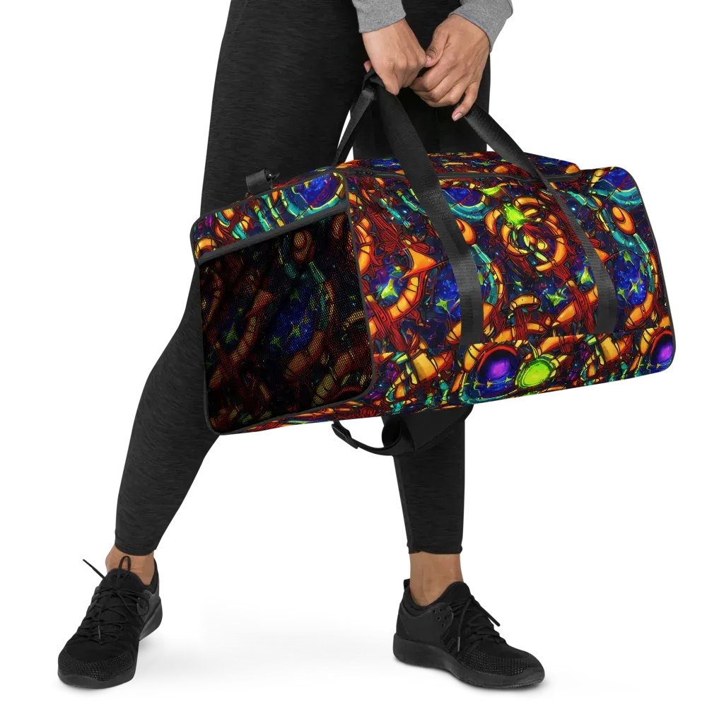 Radiant Machinery on Duffle Bag — Right Front