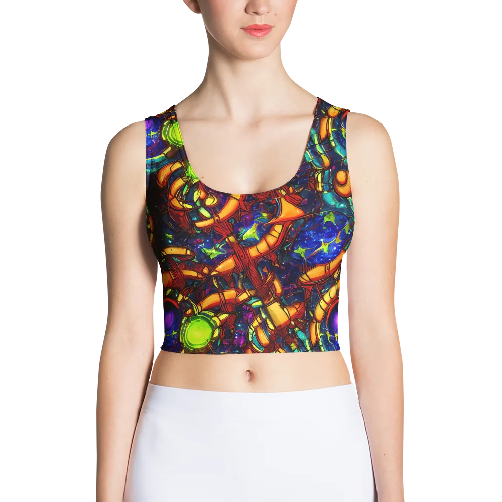 Radiant Machinery on Crop Top — Front