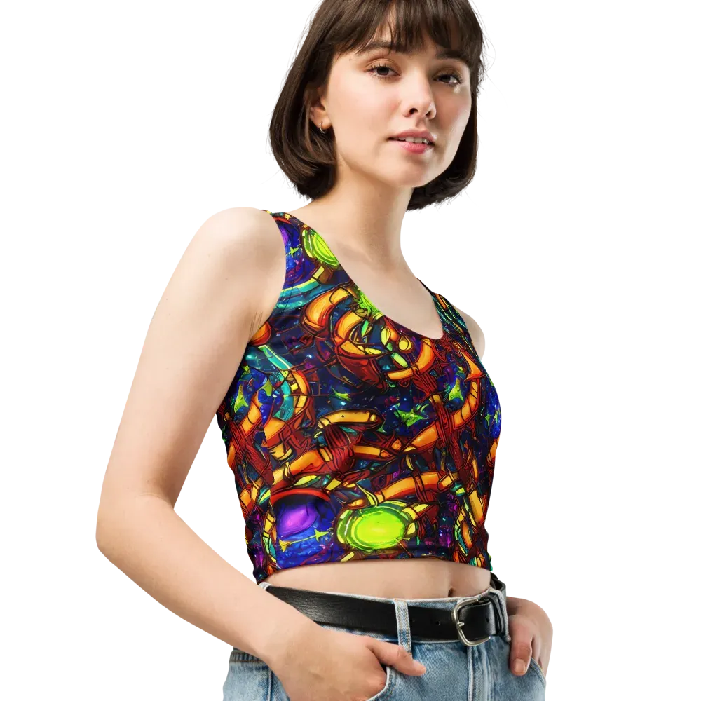 Radiant Machinery on Crop Top — Right Front