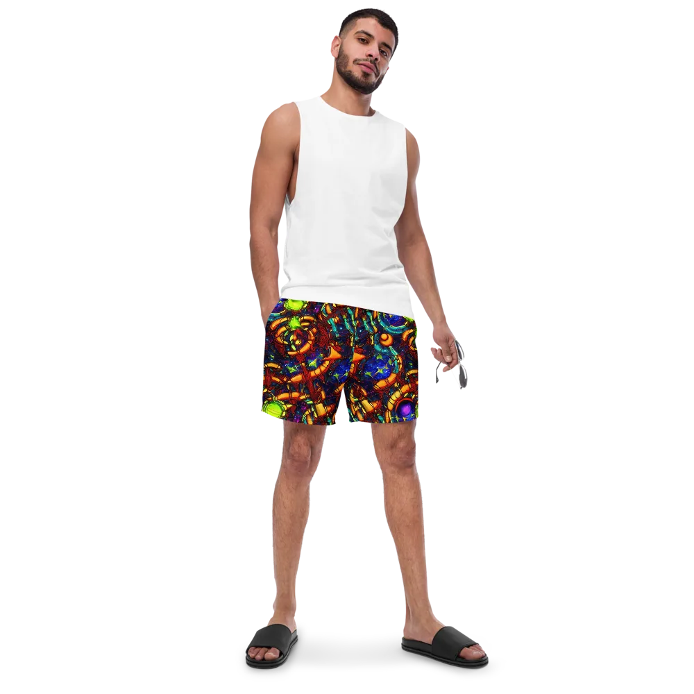 Radiant Machinery on Swim Trunks — Front