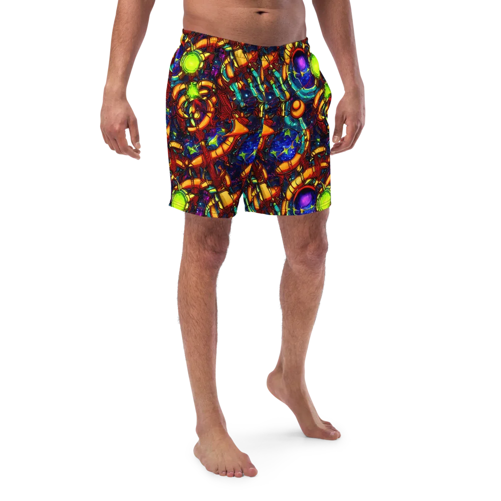 Radiant Machinery on Swim Trunks — Front