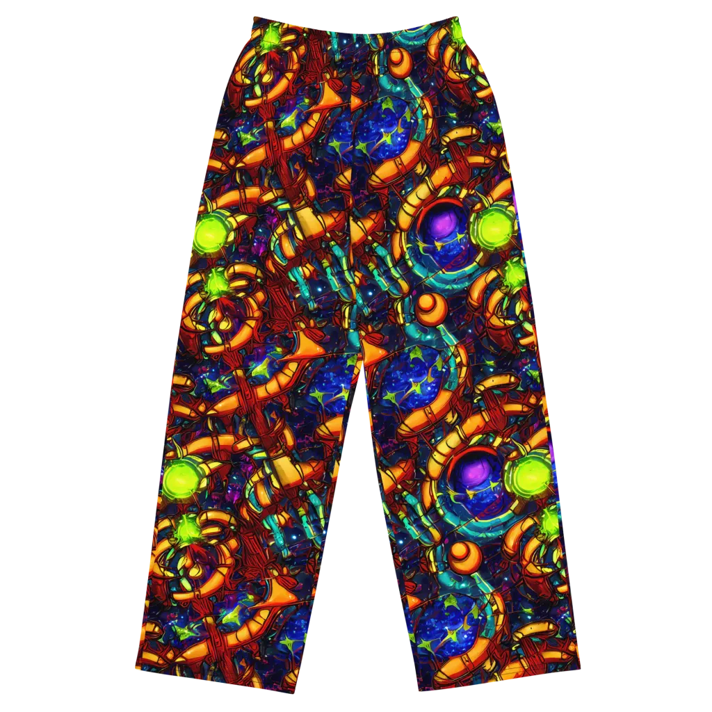 Radiant Machinery on Wide-Leg Pants — Front