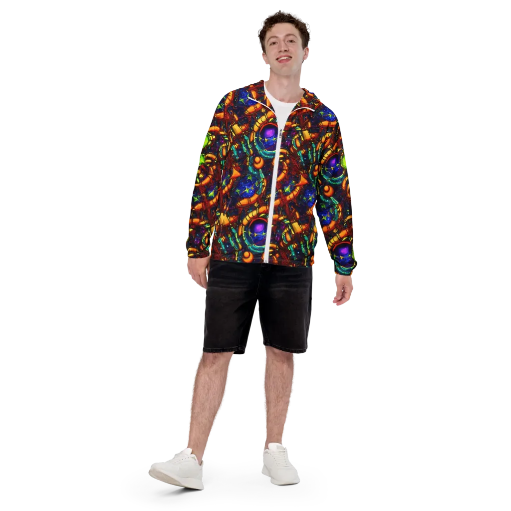Radiant Machinery on Men's Windbreaker — Front