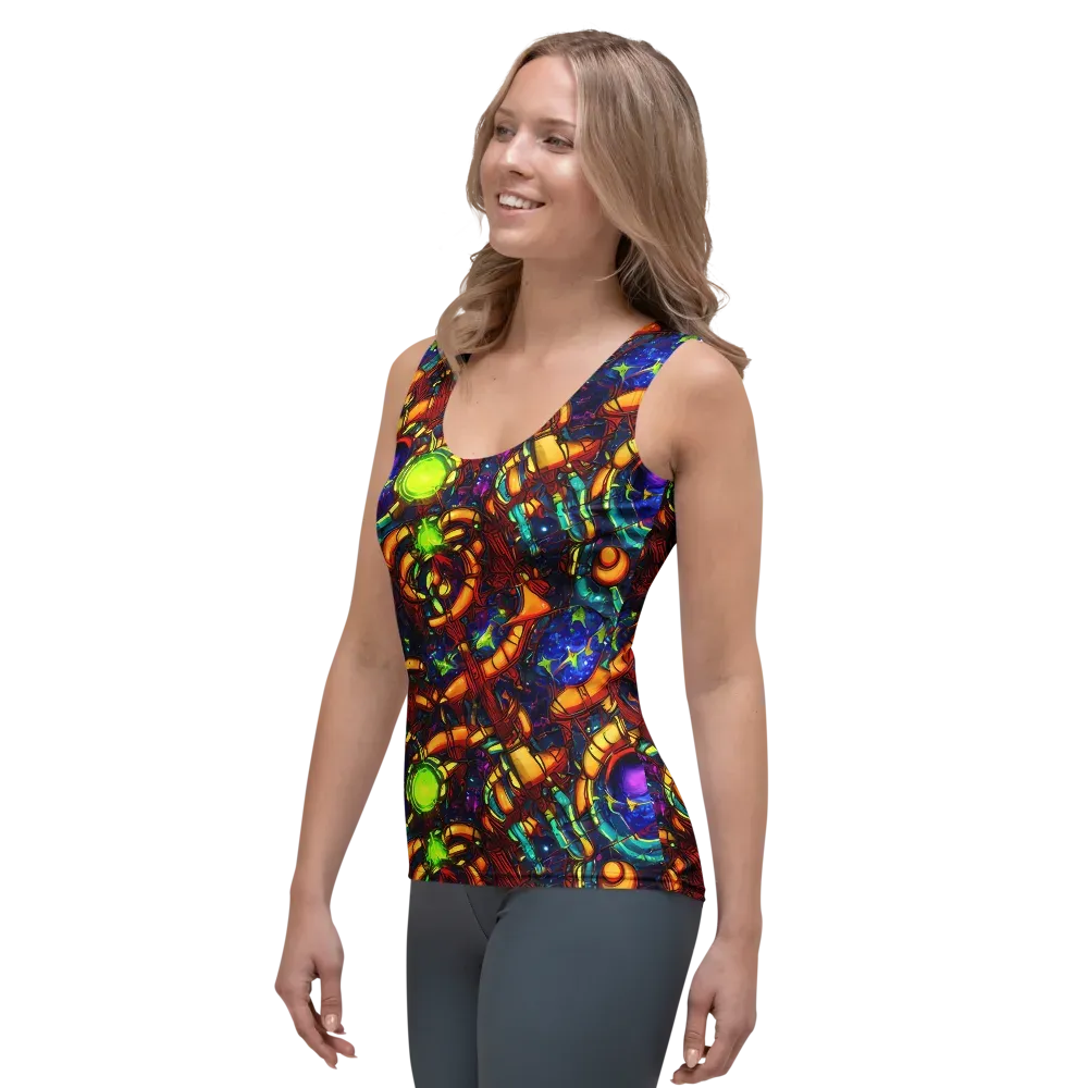 Radiant Machinery on Women's Tank Top — Left Front