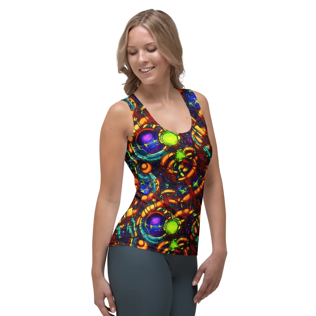 Radiant Machinery on Women's Tank Top — Right Front