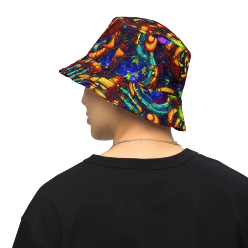 Radiant Machinery on a Reversible Bucket Hat