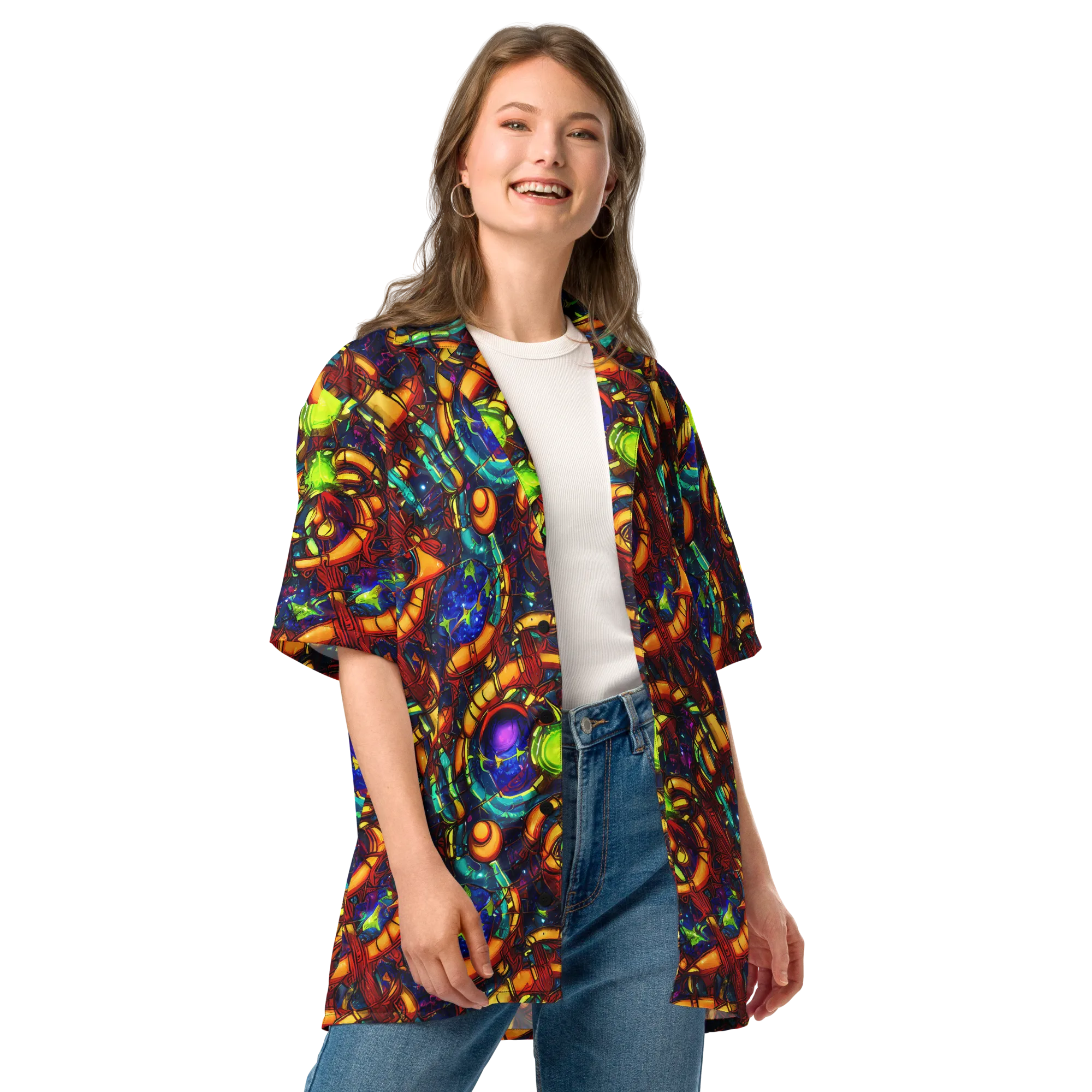 Radiant Machinery on Button Shirt — Front