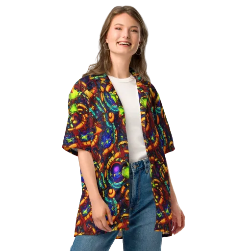 Radiant Machinery on a Button Shirt