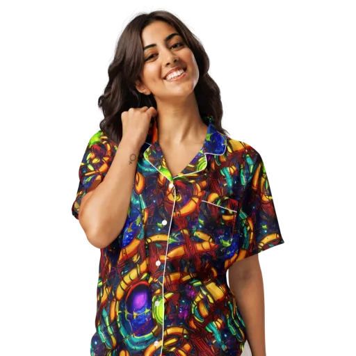Radiant Machinery on a Women's Short Sleeve Pajama Top