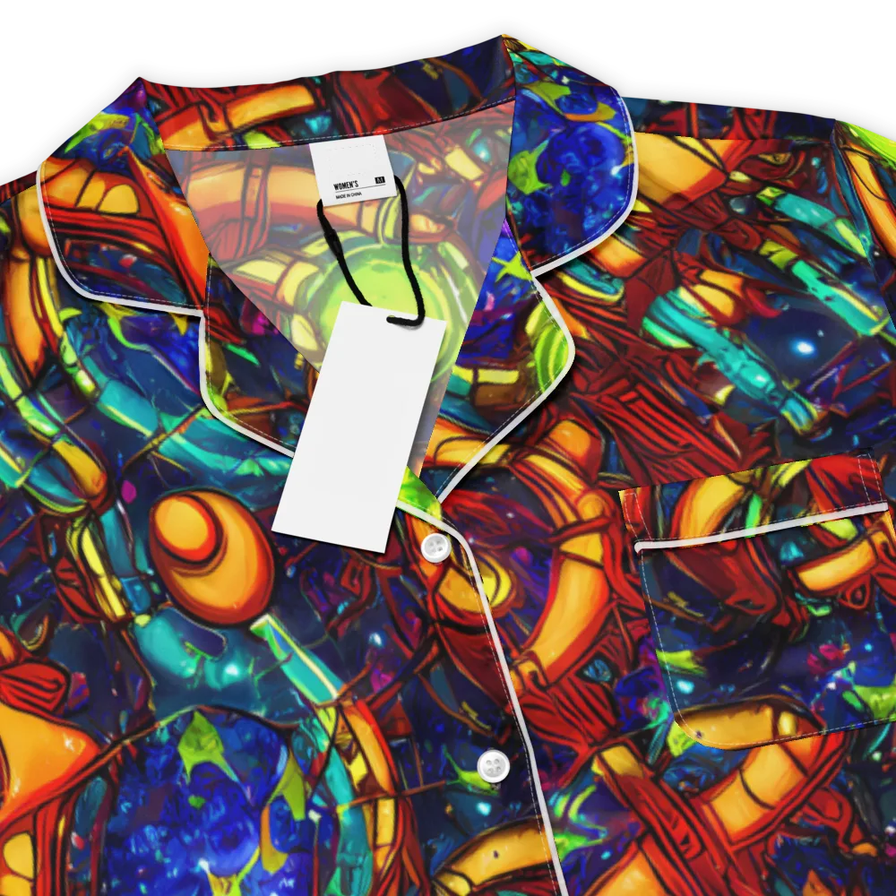 Radiant Machinery on Women's Short Sleeve Pajama Top — Product details