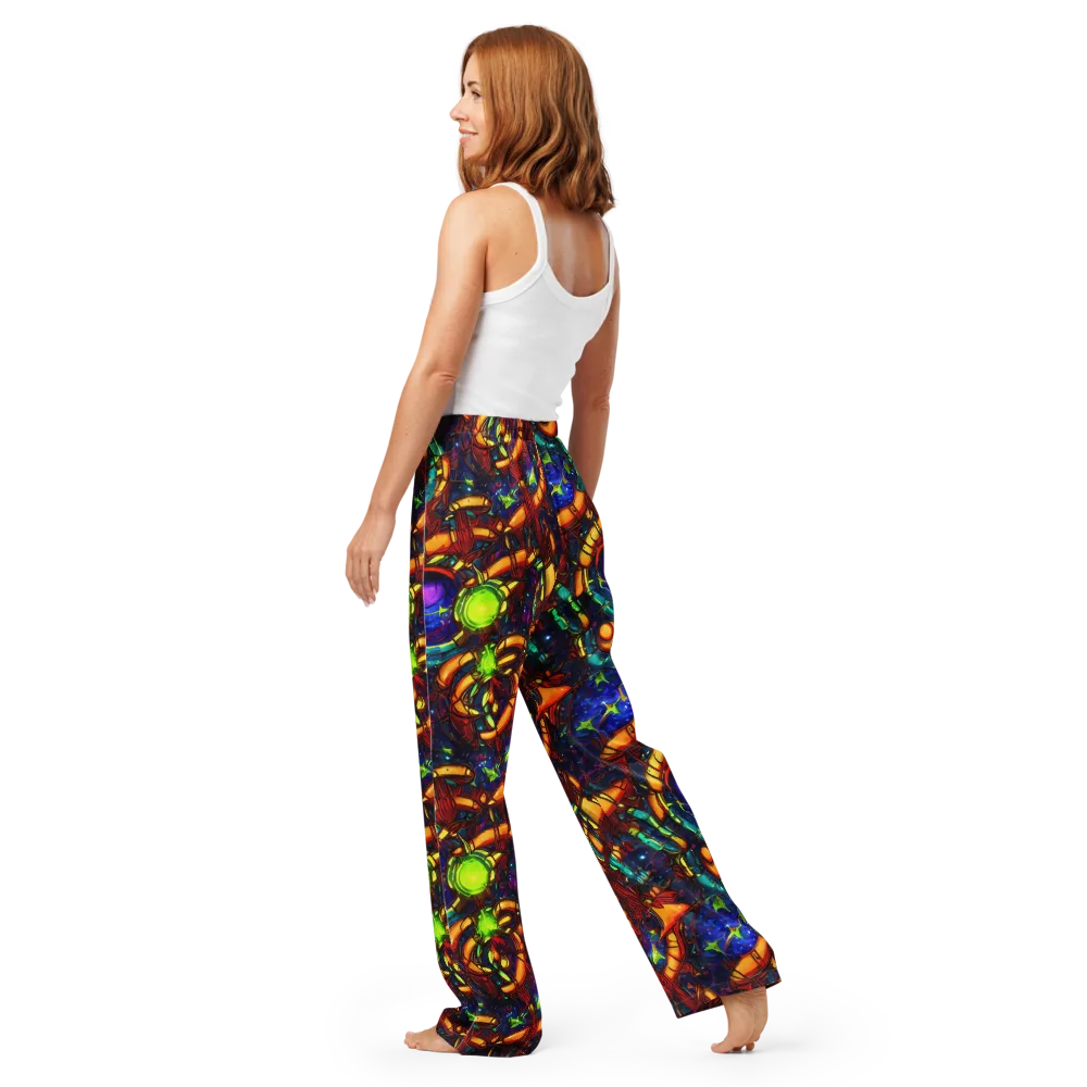 Radiant Machinery on Women's Pajama Pants — Back
