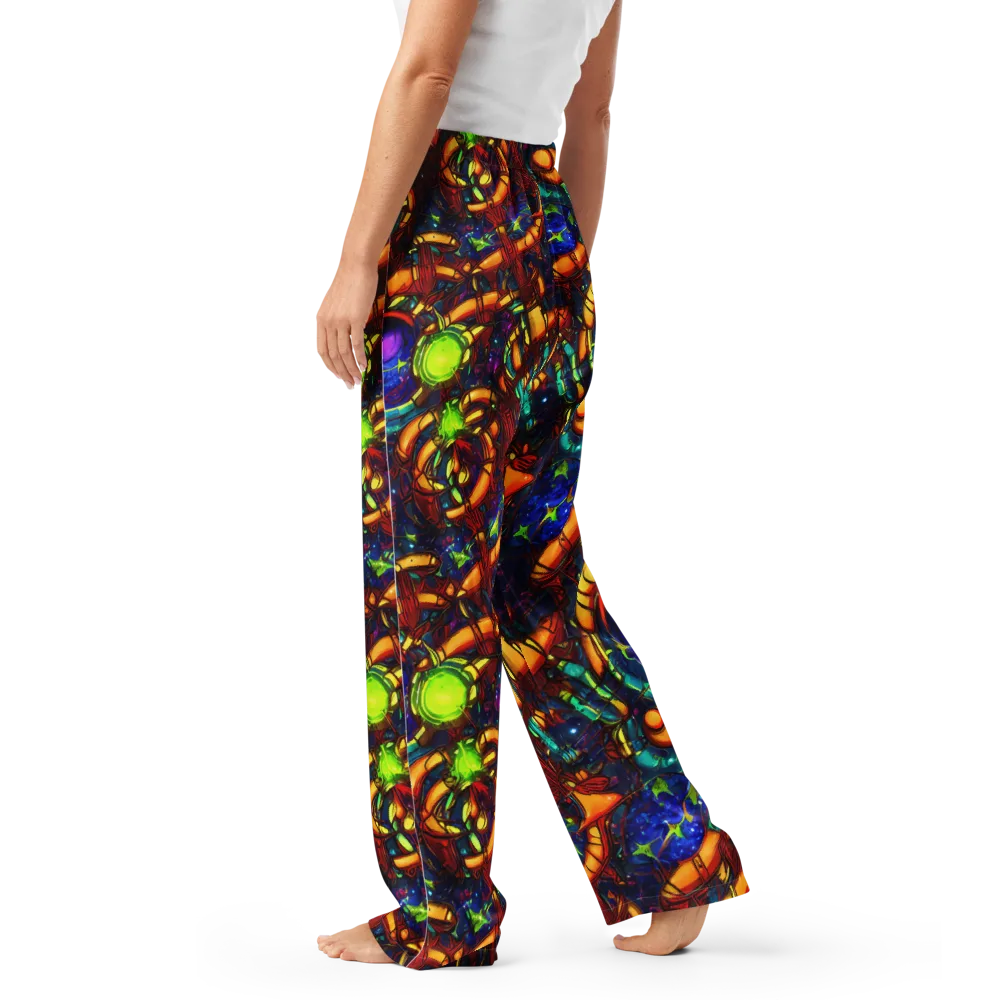 Radiant Machinery on Women's Pajama Pants — Left