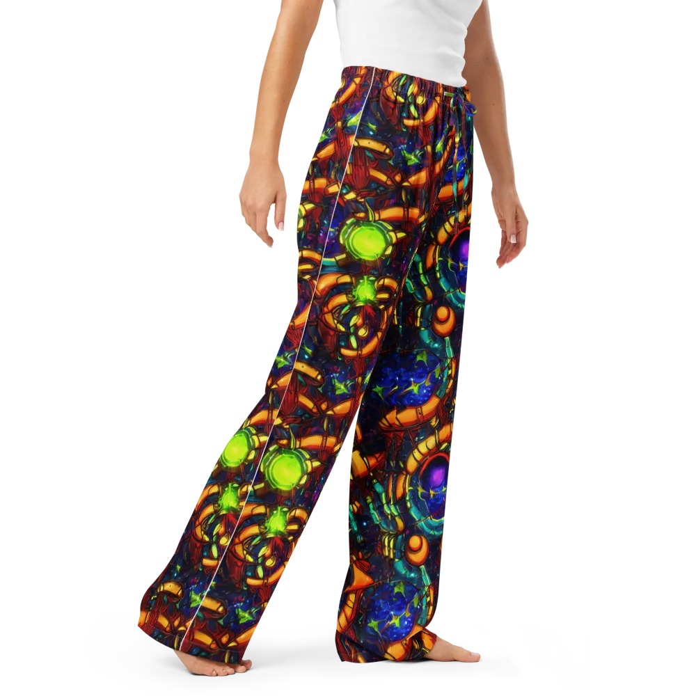 Radiant Machinery on Women's Pajama Pants — Right Front