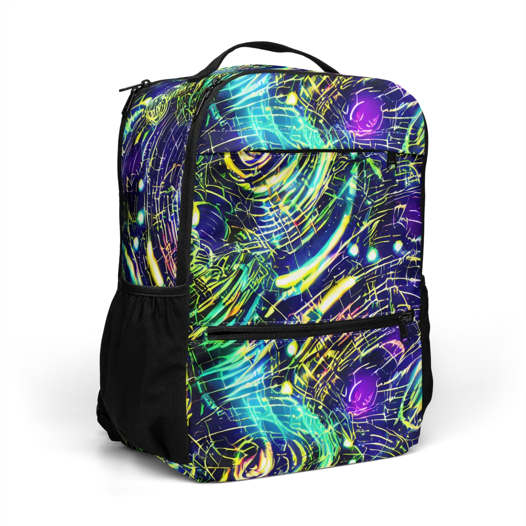 Futurist Fire on Utility Backpack — Right Front