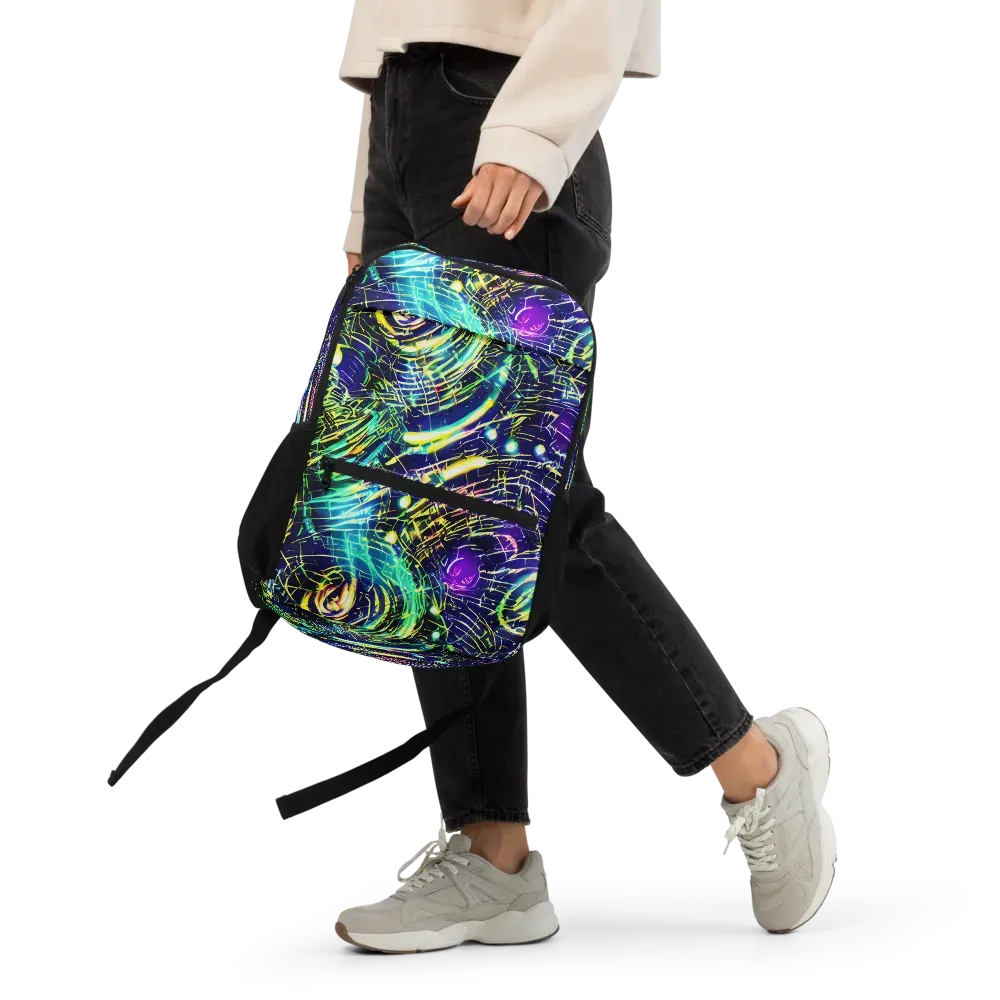 Futurist Fire on Utility Backpack — Front