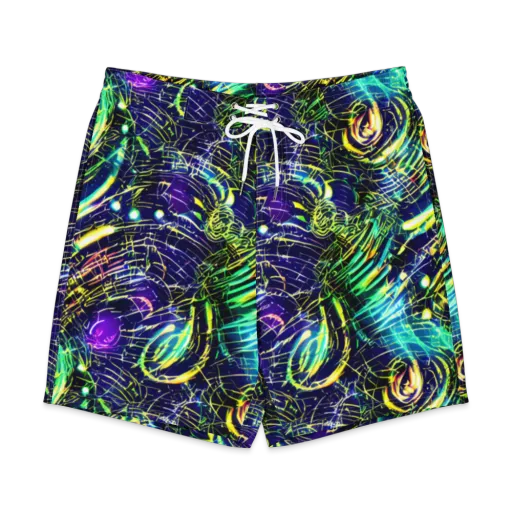 Futurist Fire on a Men's Board Shorts