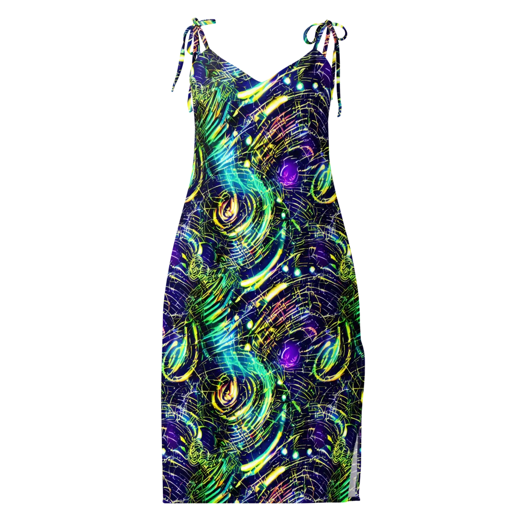Futurist Fire on Slip Dress — Front