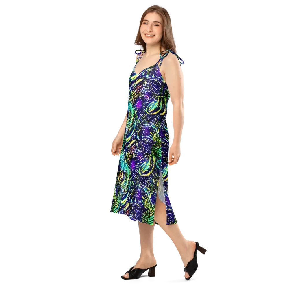 Futurist Fire on Slip Dress — Left Front