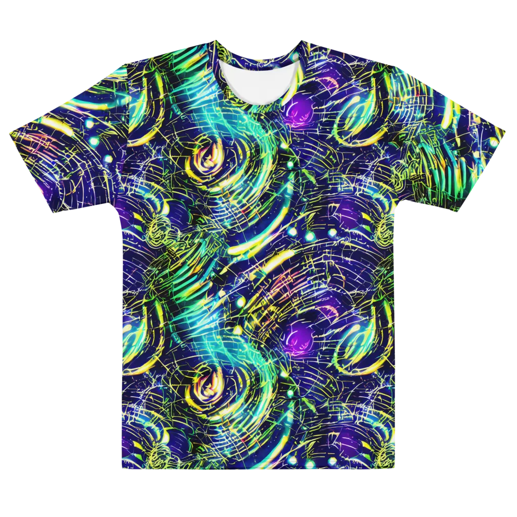 Futurist Fire on Men's Cotton Crew Neck T-Shirt — Front