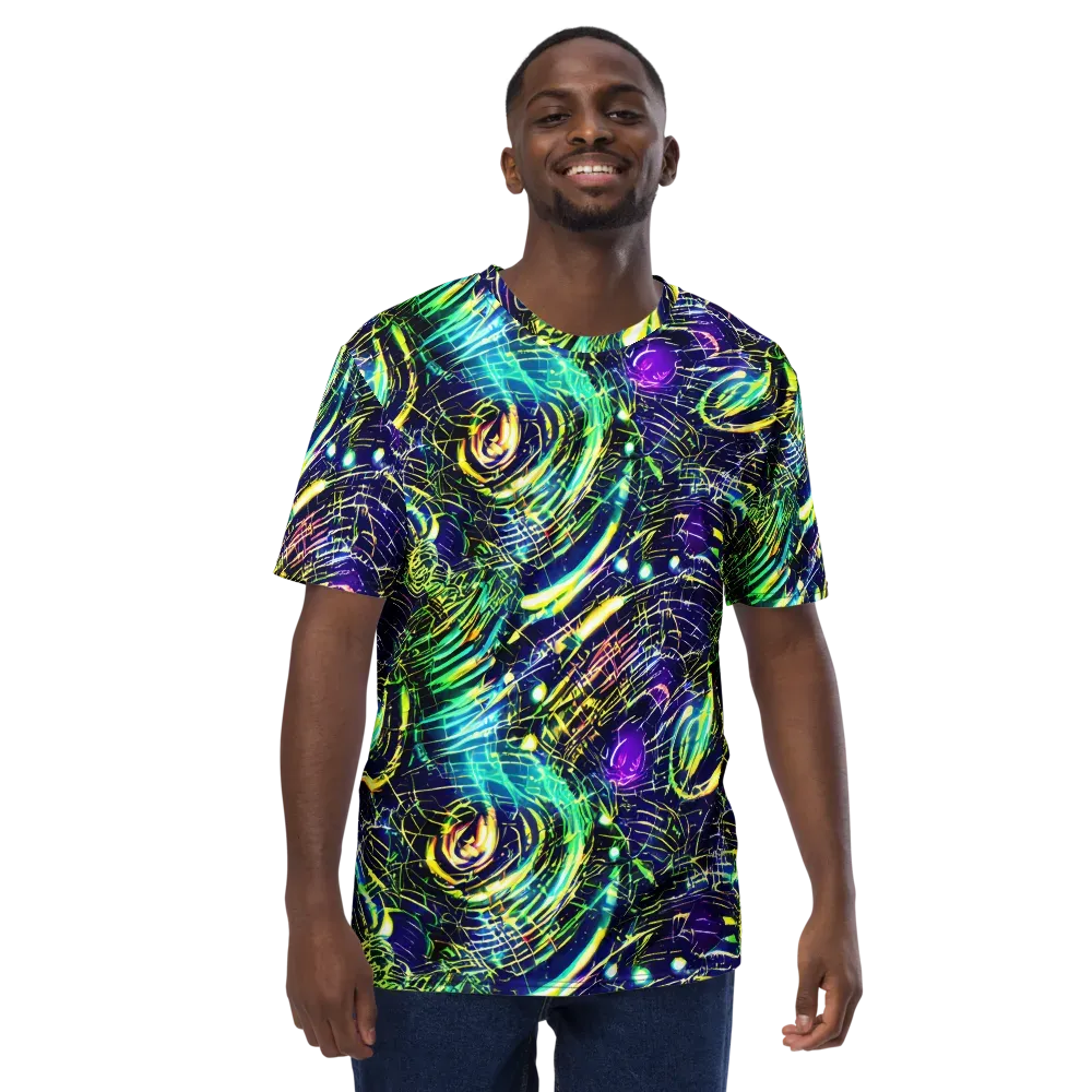 Futurist Fire on Men's Crew Neck T-Shirt — Front