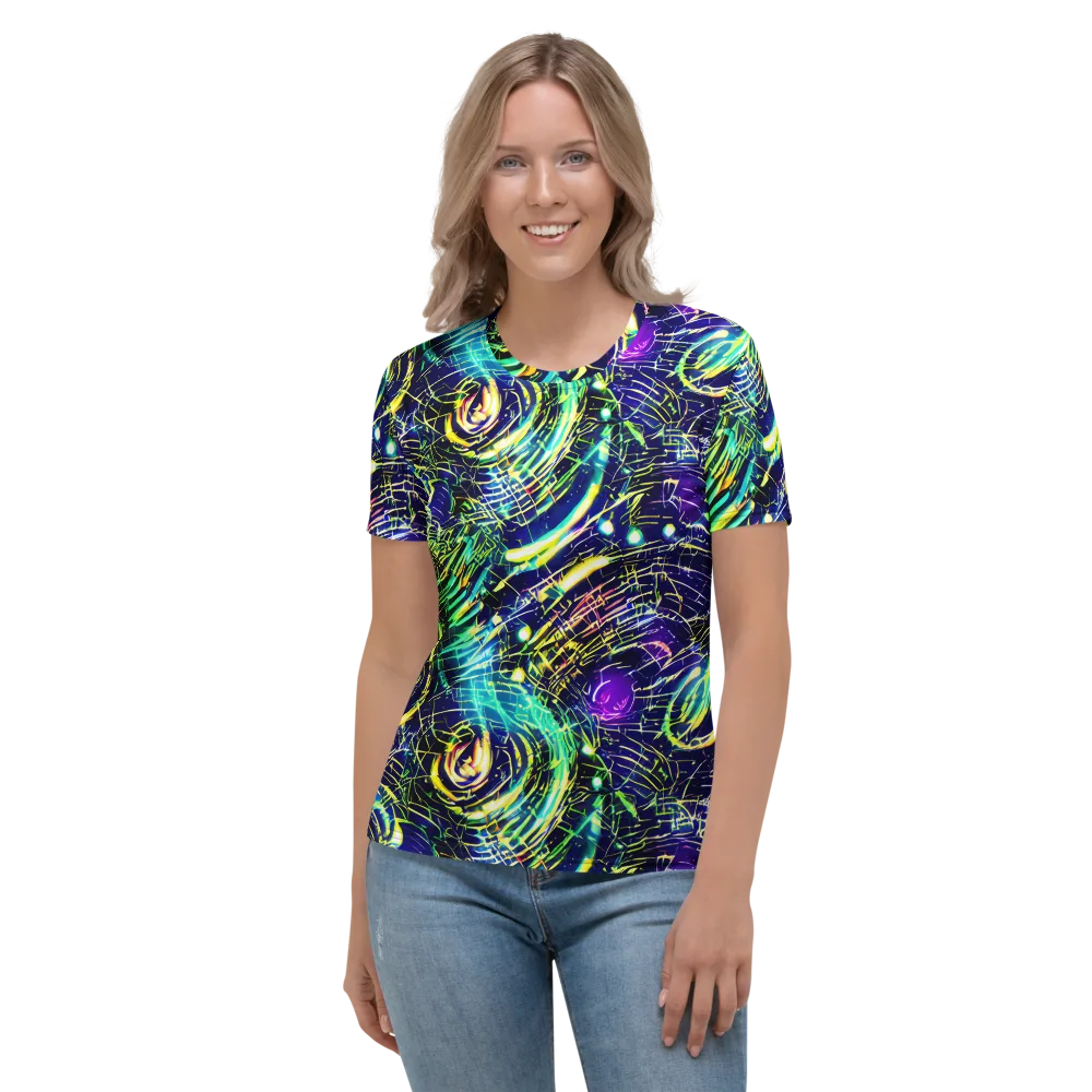 Futurist Fire on Women's Crew Neck T-Shirt — Front