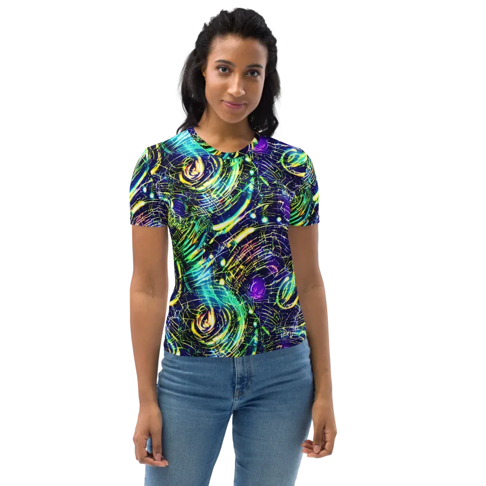 Futurist Fire on Women's Crew Neck T-Shirt — Front
