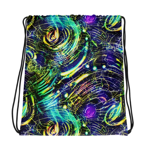 Futurist Fire on a Drawstring Bag