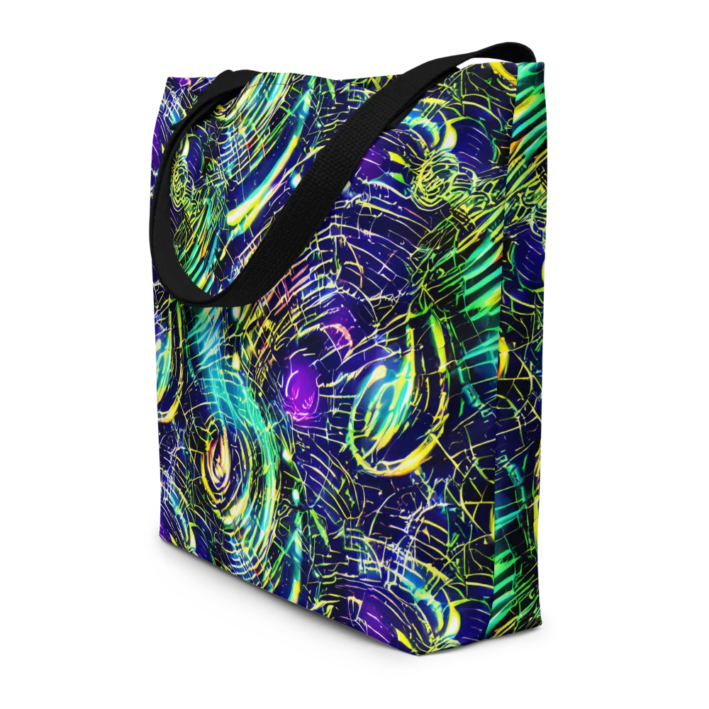 Futurist Fire on Large Tote Bag W/ Pocket — Front