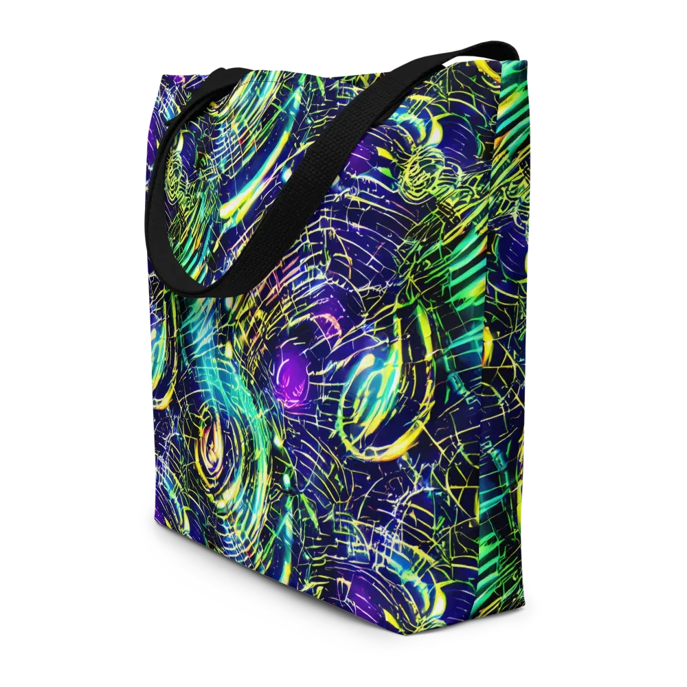 Futurist Fire on Large Tote Bag W/ Pocket — Front