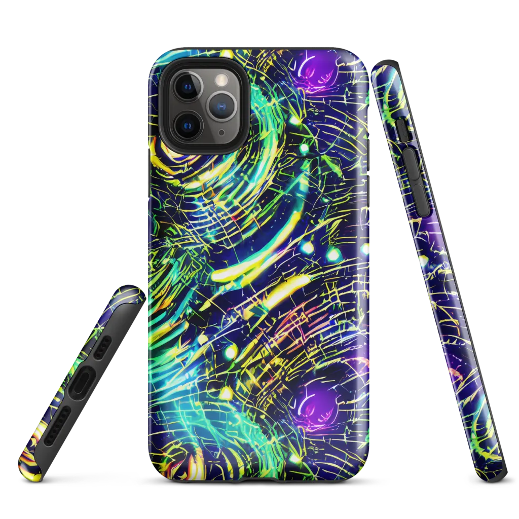 Futurist Fire on Tough Case for iPhone® — Front