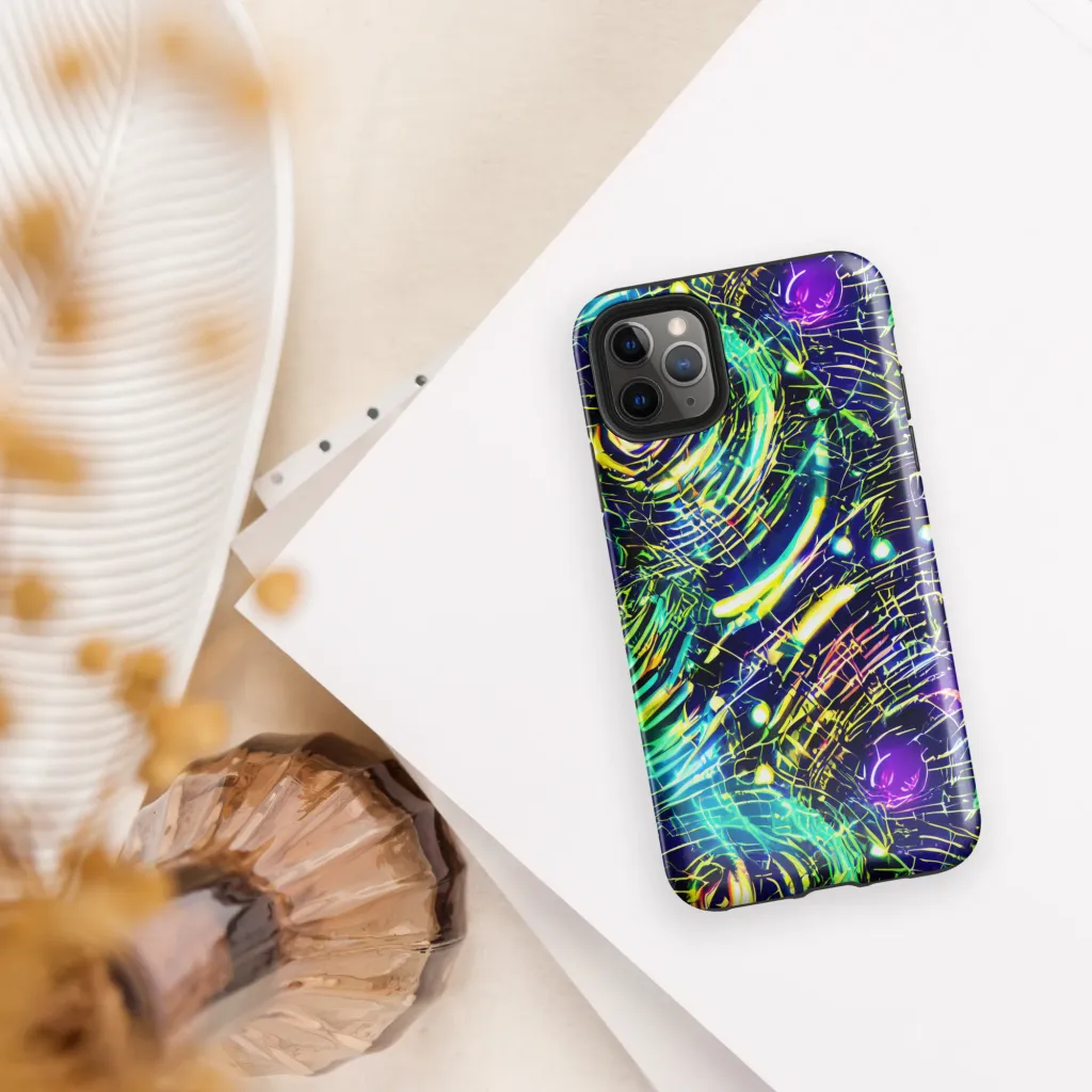 Futurist Fire on Tough Case for iPhone® — Front