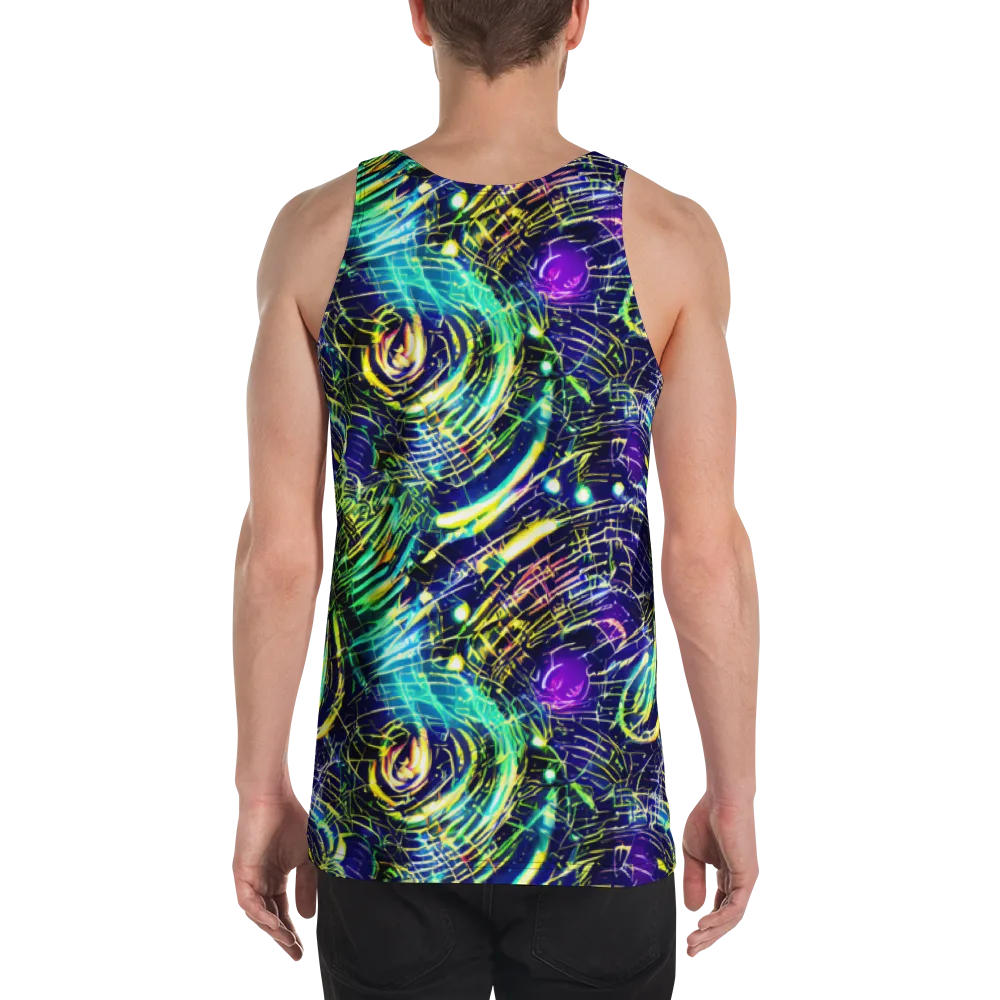 Futurist Fire on Men's Tank Top — Back