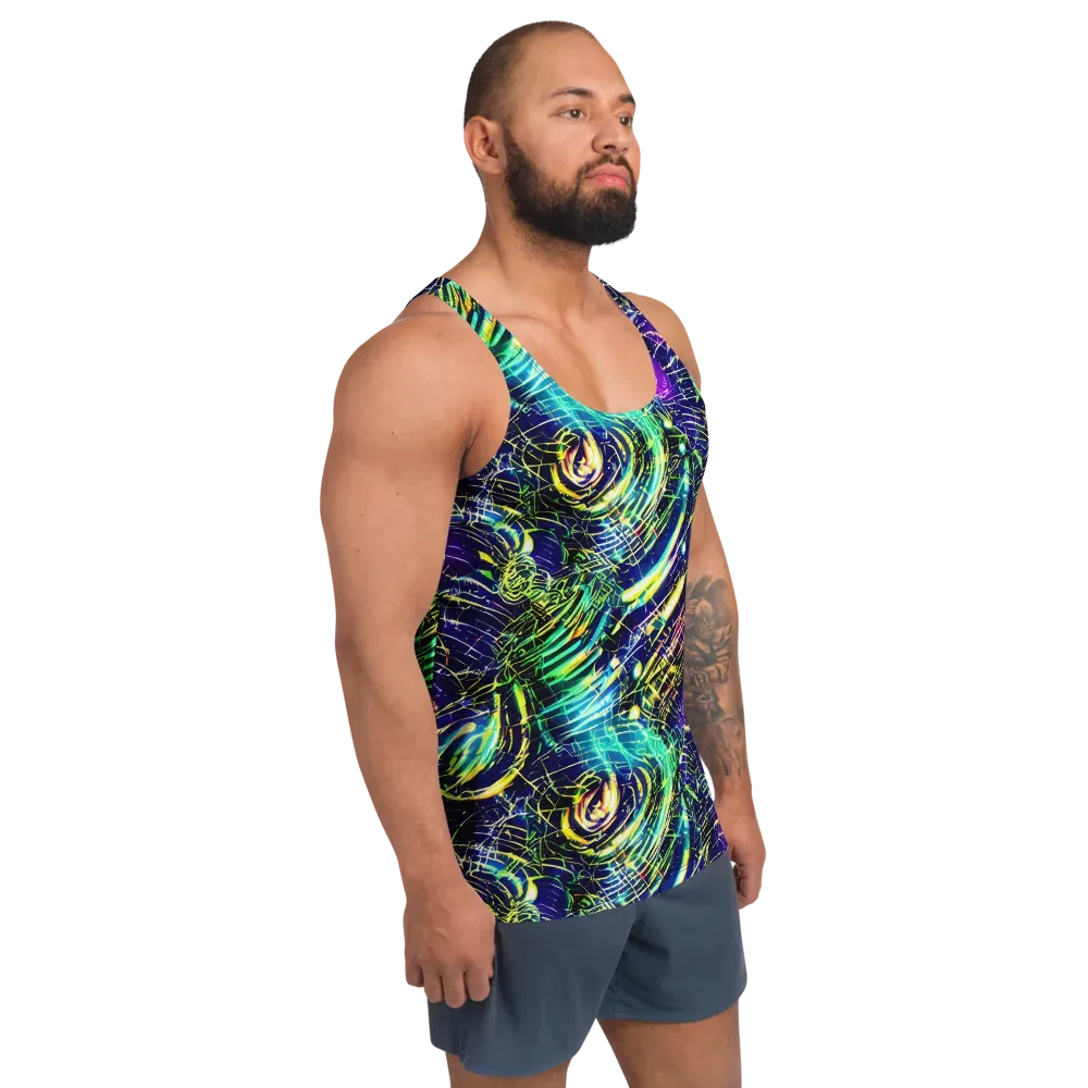 Futurist Fire on Men's Tank Top — Right Front
